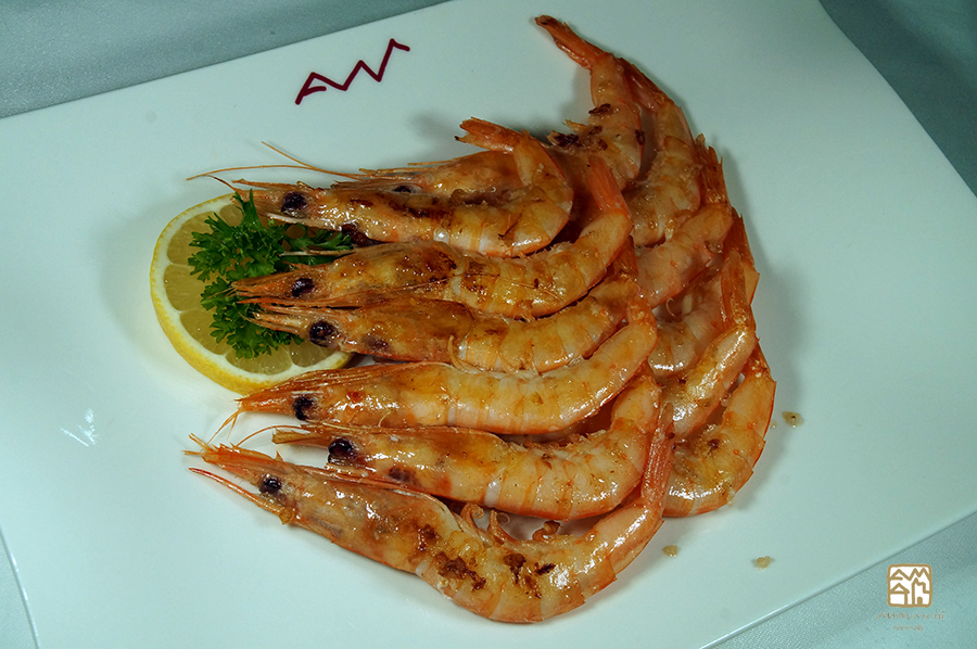 Gambas frescas a la plancha Andra Mari