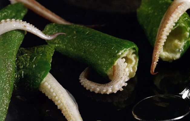 Receta: Pimientos verdes rellenos de chipirones