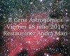 Noticia: Nueva Cena Astronómica en Andra Mari