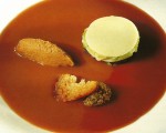 Receta: Crema de alubias rojas con mousse de chorizo y lasagna de morcilla