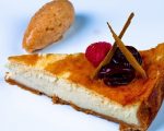 Receta: Tarta de queso azul con sorbete de cereza